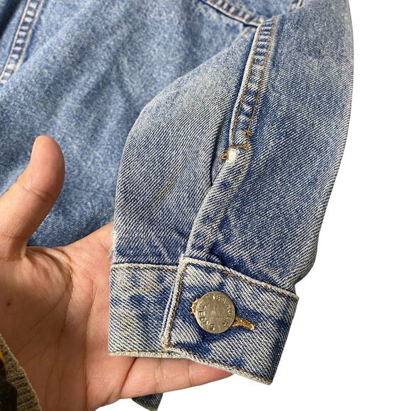 Vintage Jeanjer Kids Size 6 Blue Denim Button Up Jacket - Picture 3 of 10